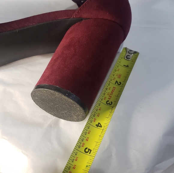 LC Lauren Conrad Hydrangea Wine High Heels Womens Size 9 - Picture 8 of 8